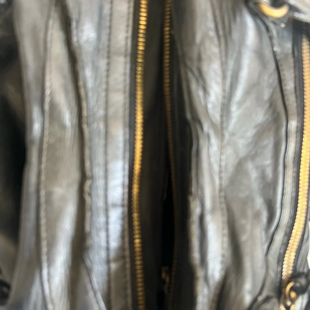 Balenciaga Black Leather Motorcycle city bag with Brass Accent - Picture 7 of 11